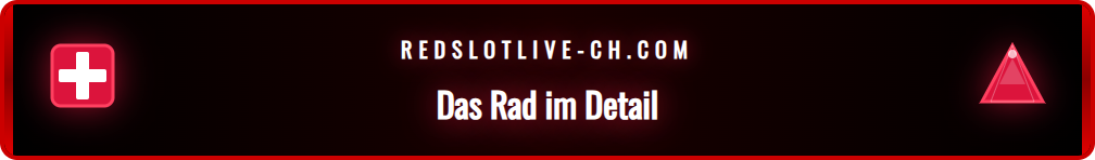 Nahaufnahme des Redslot Glücksrads mit verschiedenen Preisfeldern.