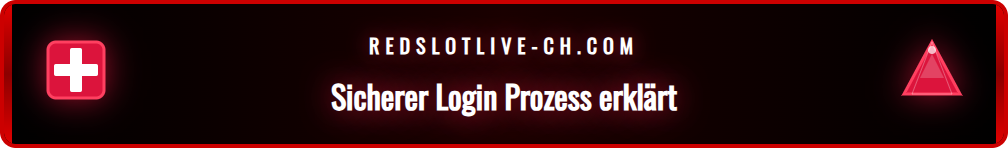 Schritt-für-Schritt-Anleitung für das sichere Redslot Login auf der Anmeldeseite.