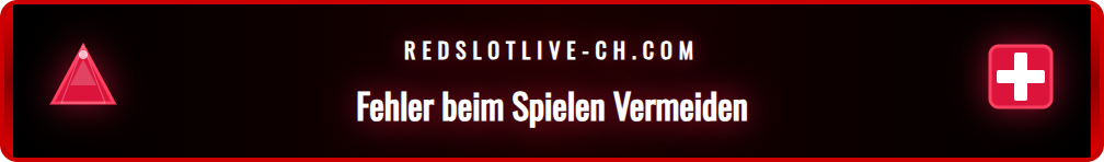 Grafik, die häufige Fehler beim Online-Glücksspiel darstellt.