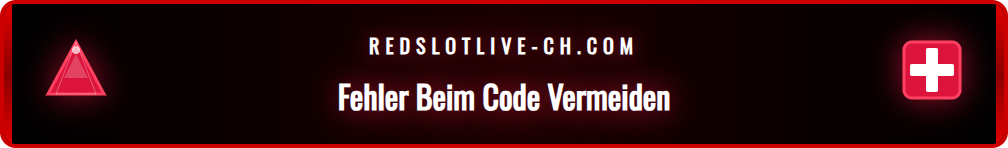 Grafik, die häufige Fehler bei der Nutzung von Bonuscodes zeigt.