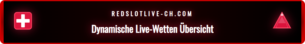 Die Benutzeroberfläche der Redslot Live-Wetten mit aktuellen Spielen.