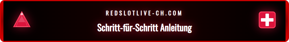 Anleitung zur sicheren Nutzung des Redslot Alternativ Lenke auf einem Tablet.