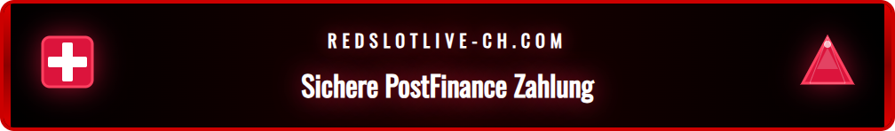Screenshot der PostFinance-Zahlungsschnittstelle innerhalb der Redslot-Plattform, der die Benutzerfreundlichkeit zeigt.