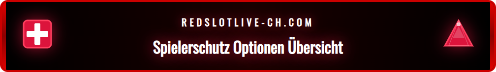 Screenshot der verschiedenen Optionen für den Selbstausschluss bei Redslot.