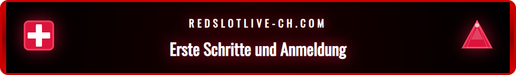 Anmeldebildschirm für Redslot Slots in einem sicheren Schweizer Casino.