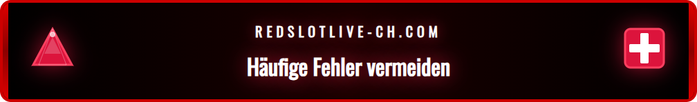 Infografik, die häufige Fehler beim problematischen Spielen aufzeigt.