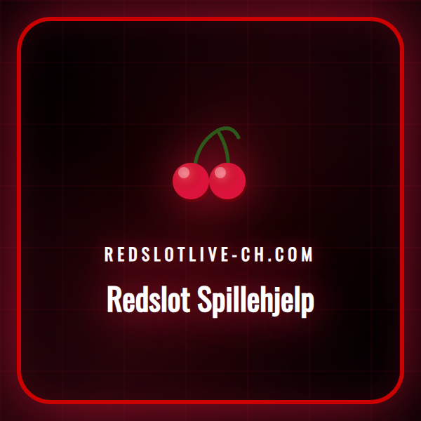 Logo der Redslot Spillehjelp mit Symbolen für Spielerschutz.