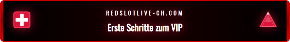 Visuelle Anleitung zu den Voraussetzungen des Redslot VIP Programms.